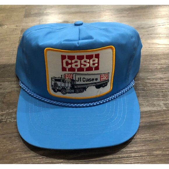 Vtg Case Blue One Size Adjustable Cap Hat Snapback on Otto Tag - Picture 1 of 5